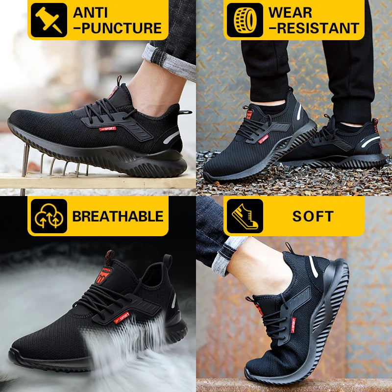 Steel Toe Cap Sneakers - Durable Safety Work Shoes