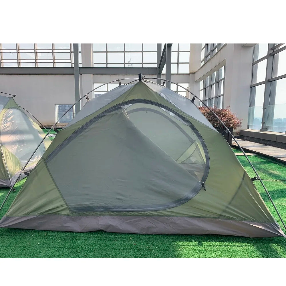 Professional 4 Season Double Layer Tent with Snow Skirt - Waterproof 3-4 Person Camping Tent