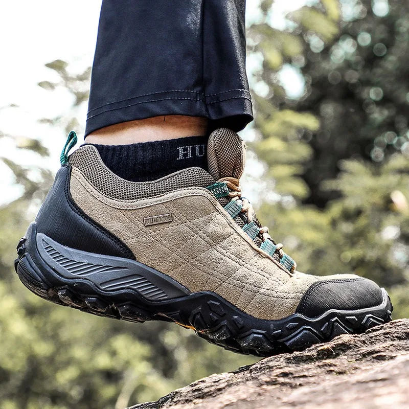 Outdoor Climbing Trekking Leather Shoes - Professional Breathable Hiking Footwear
