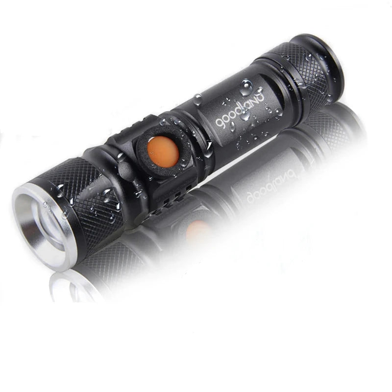 Rechargeable LED Flashlight - 3800 Lumen USB Waterproof Tactical Light