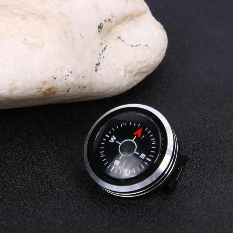 Mini Watch Strap Button Compass for Paracord Bracelet - Precision Navigation Tool for Outdoor Survival