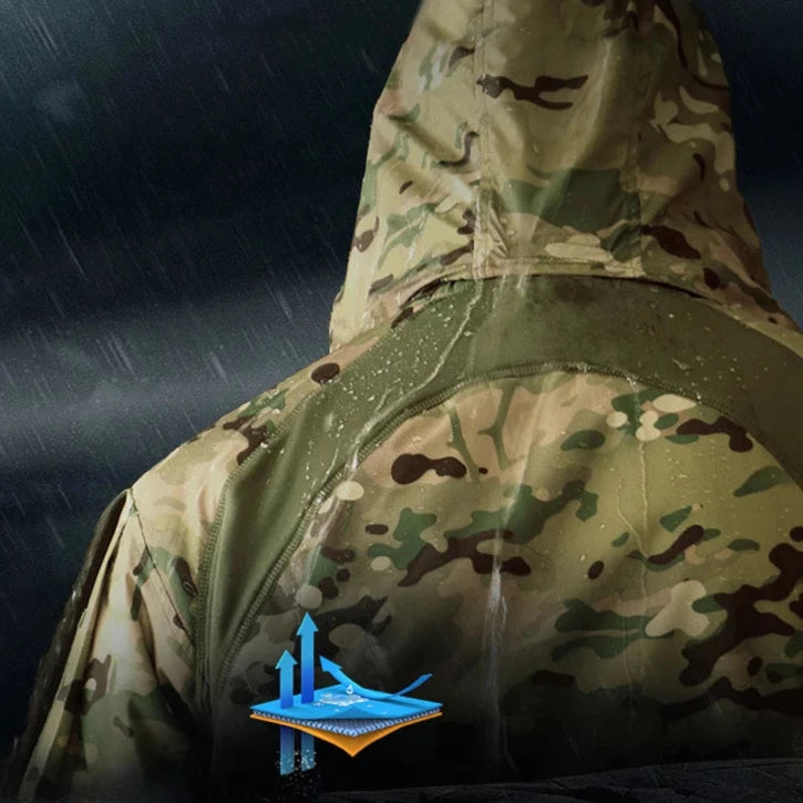Tactical Bomber Jacket - Durable Polyester Military Style Outerwear