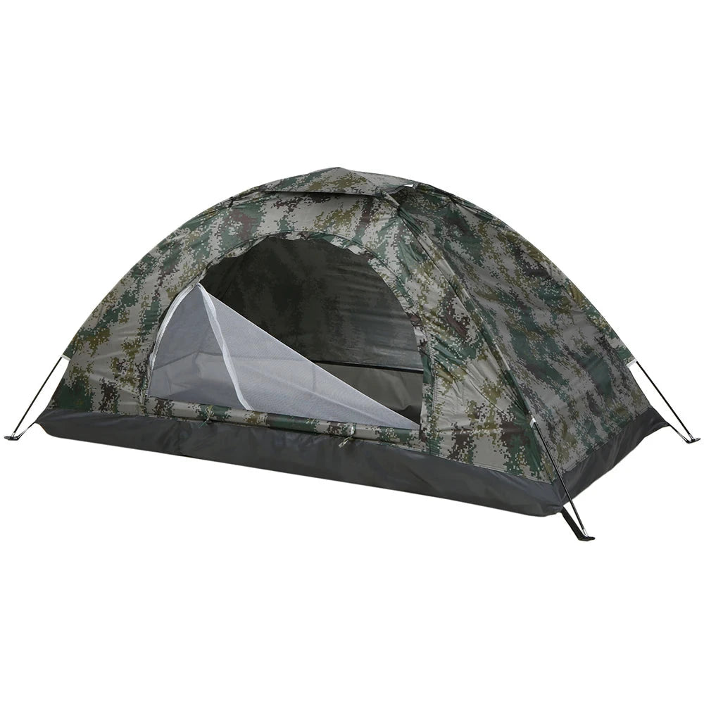 2-Person Outdoor Camping Tent - Waterproof Nylon Trekking Shelter for Summer Adventures