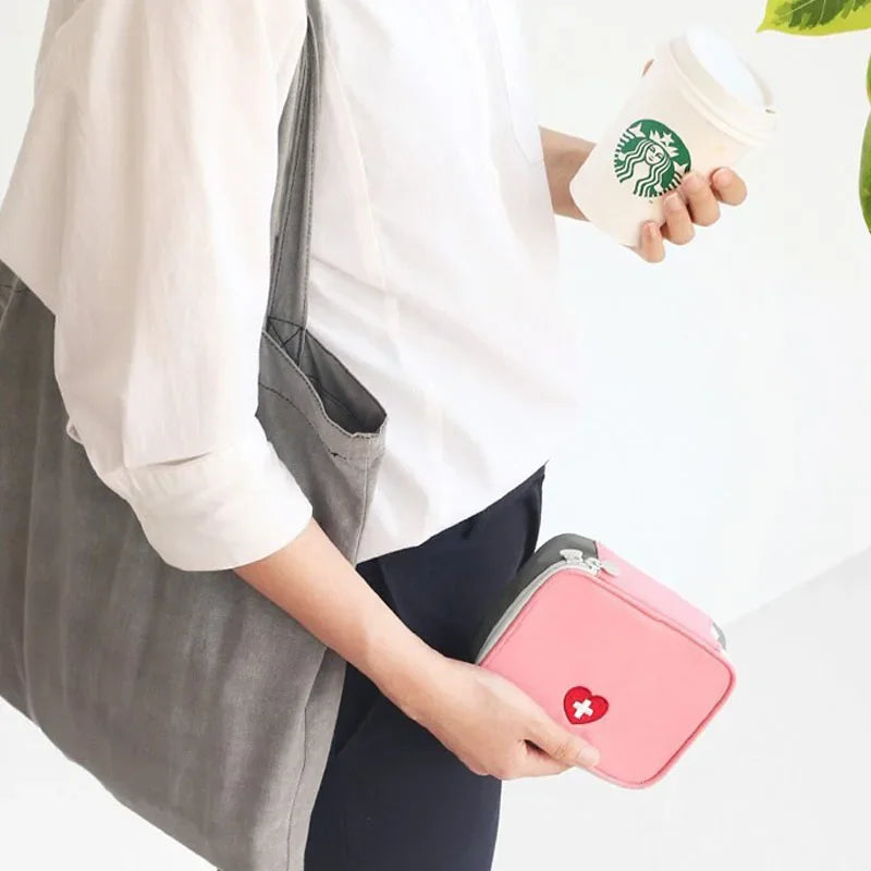 Mini Pouch Travel First Aid Kit Bag - Compact Polyester Emergency Storage