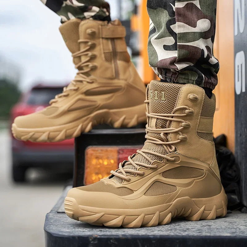 Big Size Men's Winter Boots - Military Style All-Season Footwear